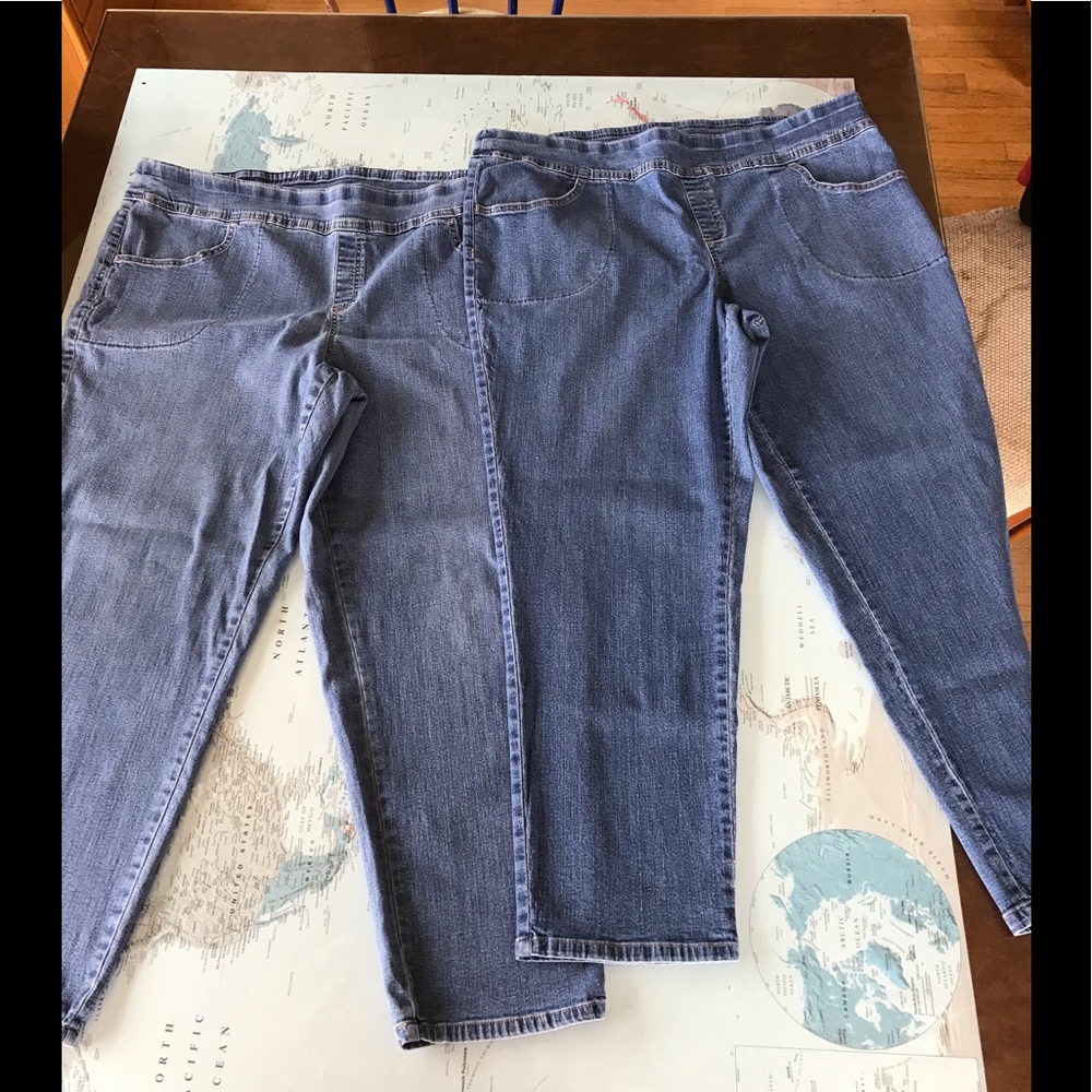 Terra Sky Women’s Size 1X blue jeans. EUC